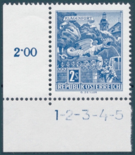 Briefmarke mit Symbolzahl(en)